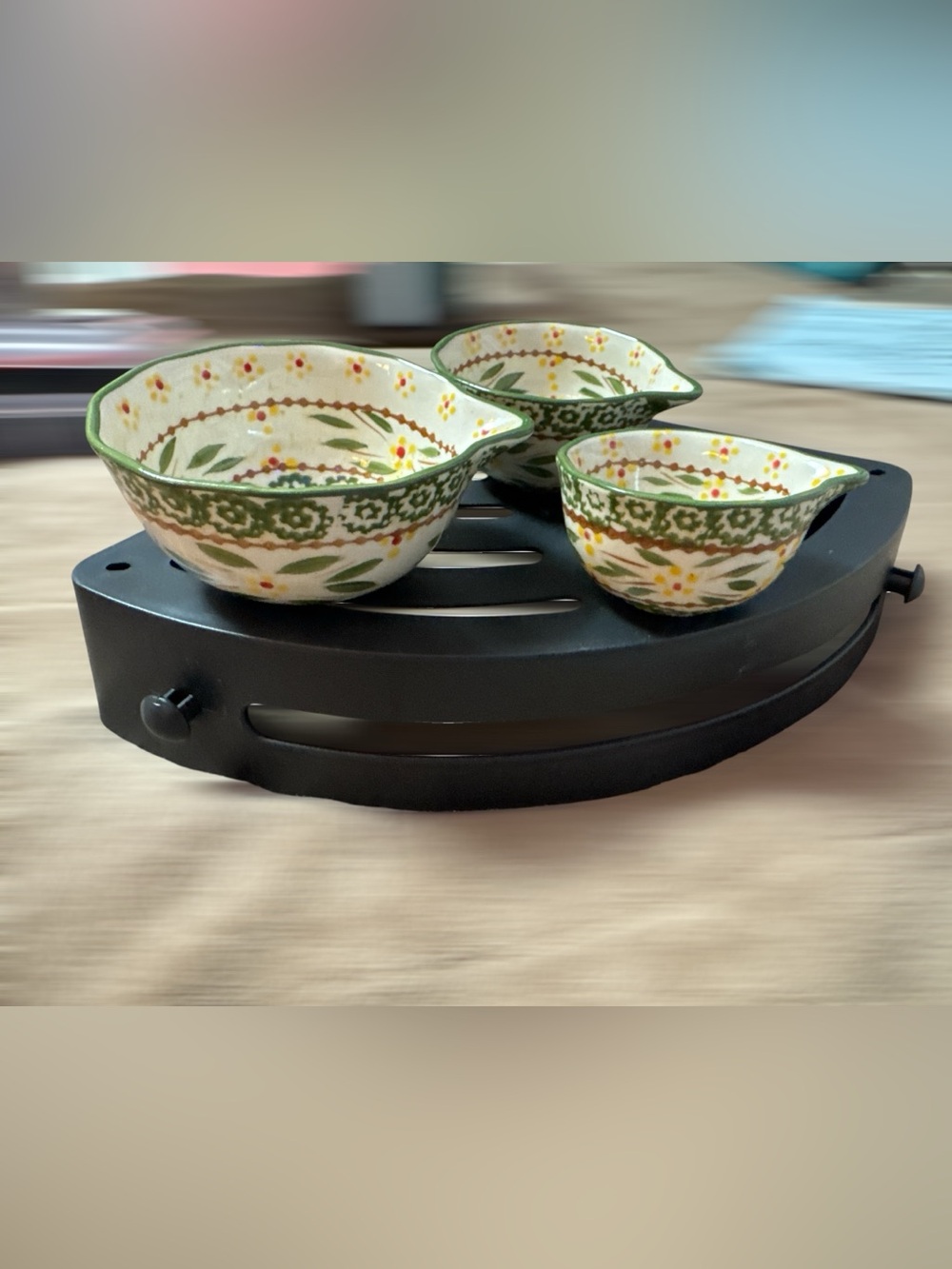 Nesting temp-tations Old World Presentable Ovenware Blue Flowers 3 Piece Set